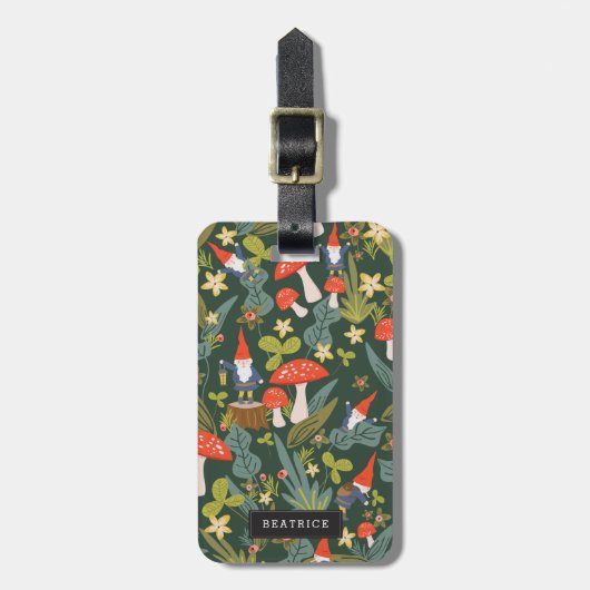 Gepersonaliseerd | Woodland Gnomes Bagagelabel (Voorkant verticaal)