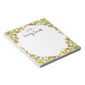 Gepersonaliseerd Woodland Wreath Notitieblok (Schuin)