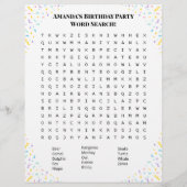Gepersonaliseerd Woordzoekraadsel | Dubbelzijdig Flyer (Achterkant)