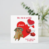 Gepersonaliseerd word jij mijn BAE Girl Boy ballon (Staand voorkant)