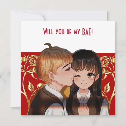 Gepersonaliseerd word jij mijn BAE Rustic Roos Kaa (Voorkant)