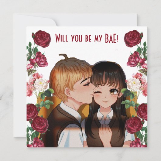 Gepersonaliseerd word jij mijn BAE Rustic Roos Kaa (Voorkant)