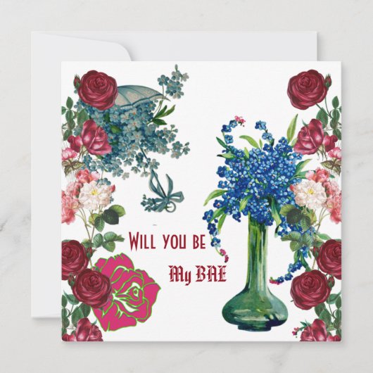 Gepersonaliseerd word jij mijn BAE Rustige Rozen V (Voorkant)