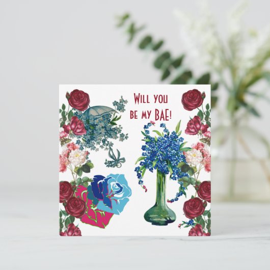 Gepersonaliseerd word jij mijn BAE Rustige Rozen V (Staand voorkant)