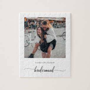 Gepersonaliseerd word jij mijn Bridesmaid foto Legpuzzel
