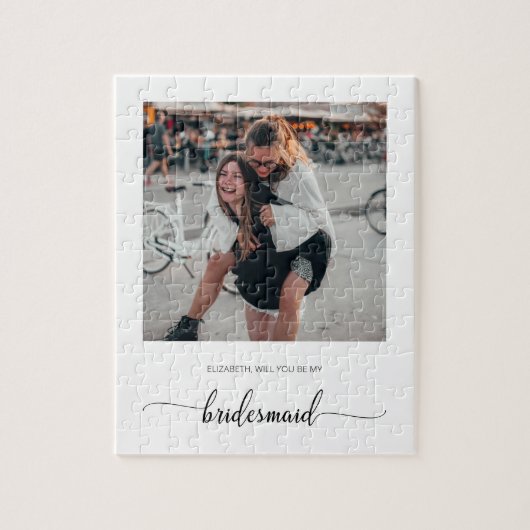 Gepersonaliseerd word jij mijn Bridesmaid foto Legpuzzel (Verticaal)