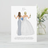 Gepersonaliseerd word jij mijn Bridesmaid Kaart (Staand voorkant)