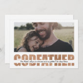 Gepersonaliseerd word jij mijn godfather kaart (Voorkant / Achterkant)