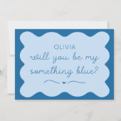 Gepersonaliseerd worden mijn iets blauw golvend ha notitiekaartje (Voorkant)