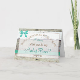 Gepersonaliseerd worden mijn Maid of Honor Rustic
