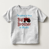 Gepersonaliseerd wordt Big Brother Red Tractor Kinder Shirts (Voorkant)