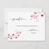 Gepersonaliseerd Wordt jij mijn bruidsmeisje bruil Kaart (Achterkant)