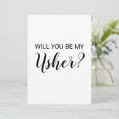 Gepersonaliseerd Wordt jij mijn Usher-kaart Kaart (Staand voorkant)