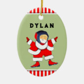 Gepersonaliseerd worstelen Kerstmis Collectible Keramisch Ornament (Voorkant)