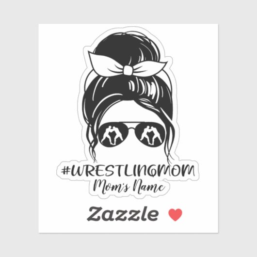 Gepersonaliseerd worstelen mam Sticker (Vel)