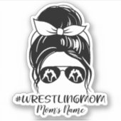 Gepersonaliseerd worstelen mam Sticker (Voorkant)