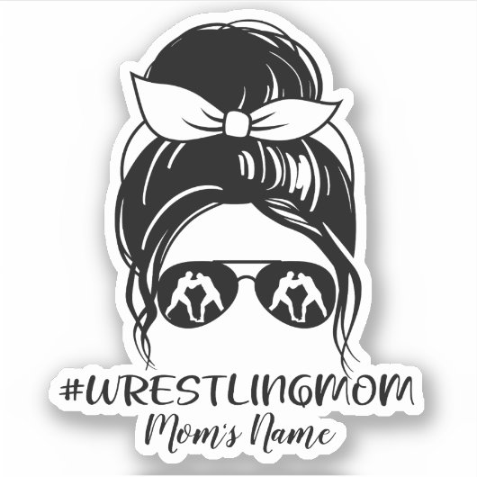 Gepersonaliseerd worstelen mam Sticker (Voorkant)
