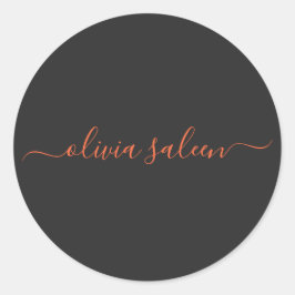 Gepersonaliseerd Wortel en Nero gepersonaliseerd Ronde Sticker