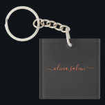 Gepersonaliseerd Wortel en Nero gepersonaliseerd Sleutelhanger<br><div class="desc">Gepersonaliseerd Wortel en Nero gepersonaliseerde sleutelhanger met stijlvol wortellettertype op Nero-achtergrond. Personaliseer het nu; klik op de knop Aanpassen om jouw namen toe te voegen.</div>