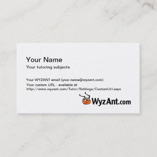 Gepersonaliseerd WyzAnt-Visitekaartjes Visitekaartje