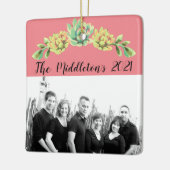 Gepersonaliseerd XMAS Ornament Bohemian Cactus Suc (Links)