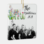 Gepersonaliseerd XMAS Ornament Boho Llama Bohemian (Rechts)