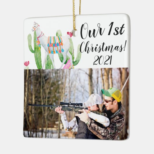 Gepersonaliseerd XMAS Ornament Boho Llama Bohemian (Links)