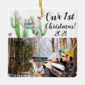Gepersonaliseerd XMAS Ornament Boho Llama Bohemian (Voorkant)