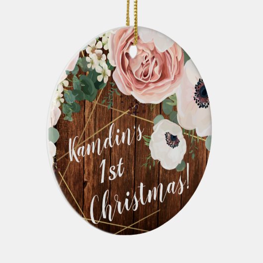 Gepersonaliseerd XMAS Ornament Geometric Garden Ro (Rechts)
