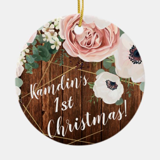 Gepersonaliseerd XMAS Ornament Geometric Garden Ro (Voorkant)