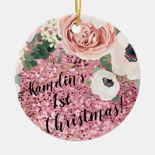 Gepersonaliseerd XMAS Ornament Geometric Garden Ro (Voorkant)