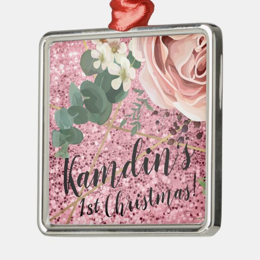 Gepersonaliseerd XMAS Ornament Geometric Garden Ro (Links)