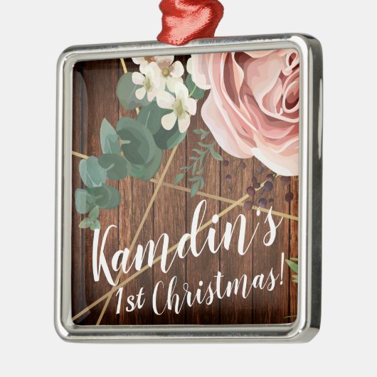Gepersonaliseerd XMAS Ornament Geometric Garden Ro (Links)