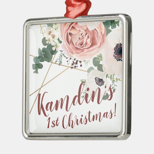 Gepersonaliseerd XMAS Ornament Geometric Garden Ro (Links)