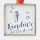 Gepersonaliseerd XMAS Ornament Seahorse Ocean Beac (Voorkant)