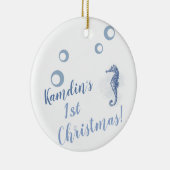 Gepersonaliseerd XMAS Ornament Seahorse Ocean Beac (Rechts)
