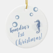 Gepersonaliseerd XMAS Ornament Seahorse Ocean Beac (Voorkant)