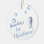Gepersonaliseerd XMAS Ornament Seahorse Ocean Beac (Links)