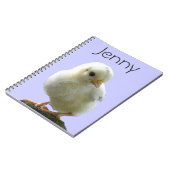 Gepersonaliseerd Yellow Chick Notitieboek (Linkerzijde)
