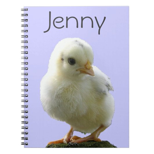 Gepersonaliseerd Yellow Chick Notitieboek (Voorkant)