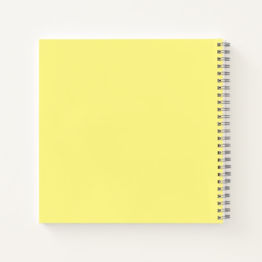 Gepersonaliseerd Yellow Gratitude Journal Notitieboek (Achterkant)
