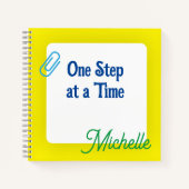 Gepersonaliseerd Yellow Gratitude Journal Notitieboek (Voorkant)