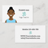 Gepersonaliseerd Yoga Avatar Visitekaartje (Voorkant / Achterkant)