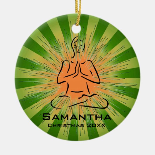 Gepersonaliseerd Yoga Pose Ornament (Voorkant)