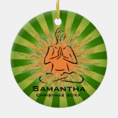 Gepersonaliseerd Yoga Pose Ornament (Achterkant)