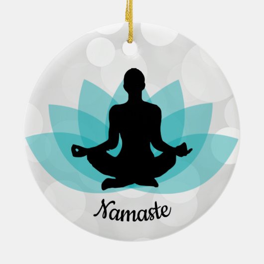 Gepersonaliseerd Yoga Pose Ornament (Achterkant)