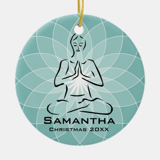 Gepersonaliseerd Yoga Pose Ornament (Voorkant)