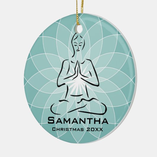 Gepersonaliseerd Yoga Pose Ornament (Links)