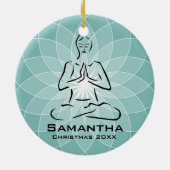 Gepersonaliseerd Yoga Pose Ornament (Achterkant)