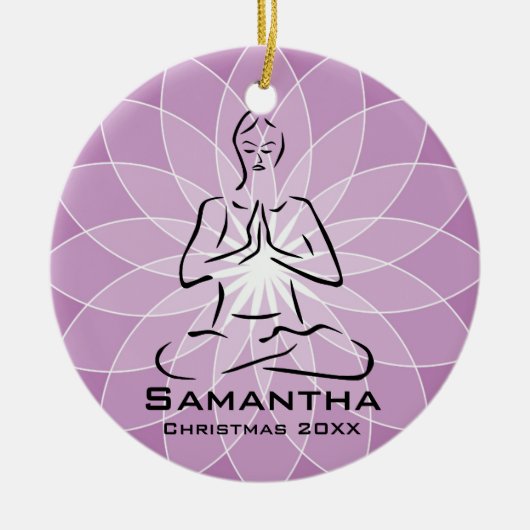 Gepersonaliseerd Yoga Pose Ornament (Voorkant)